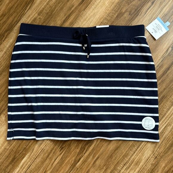 Croft & Barrow Mid-Rise Navy Striped Knot Skort Size XXL NWT - Picture 3 of 6